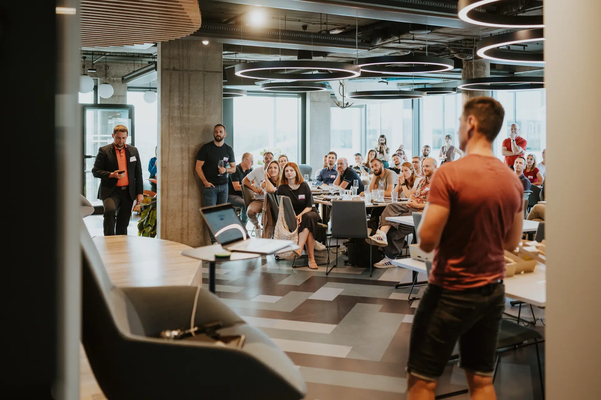 Talk at an Aibility event, audience in the room